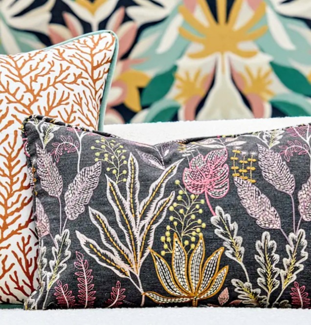 Gorgonian by Harlequin - Embroidered Fabric -  0.8m Remnant