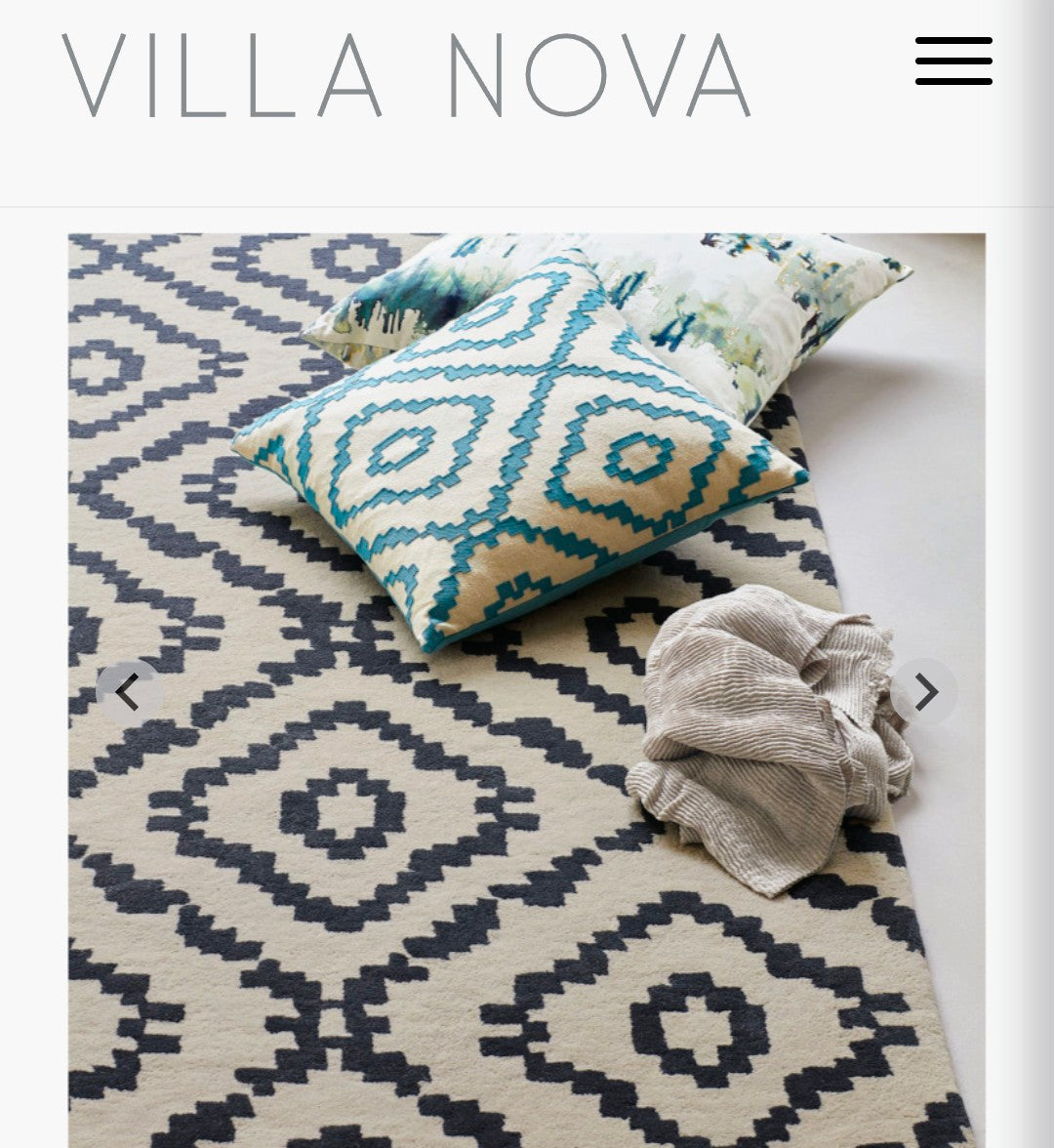 Sami by Villa Nova - Carbon Colourway - 2.5m Remnant - Embroidered Fabric