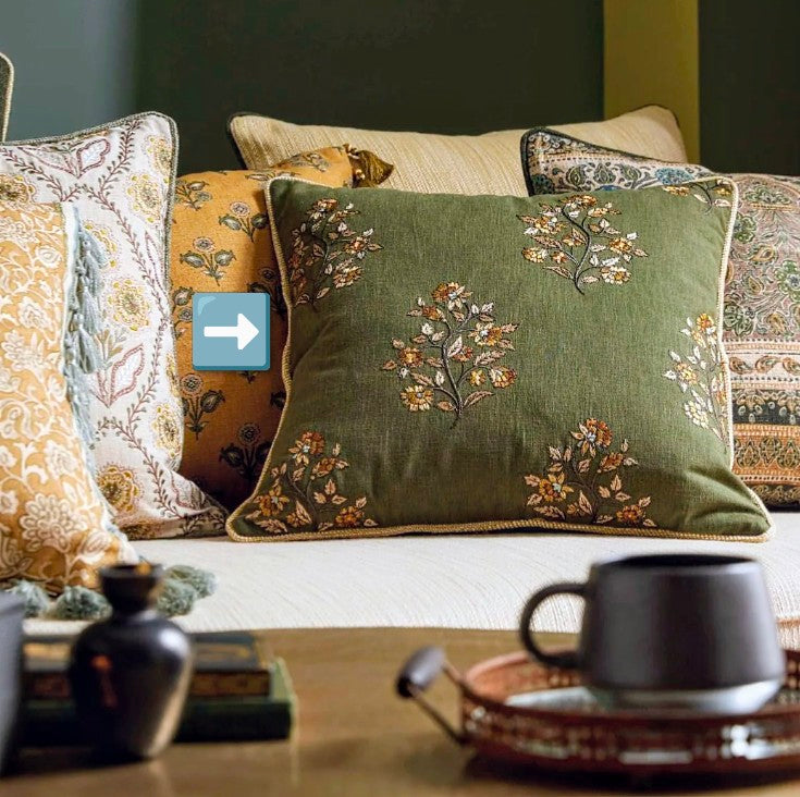 Elara by ILIV - Cedar Colourway - 1.8m Remnant- Embroidered Fabric