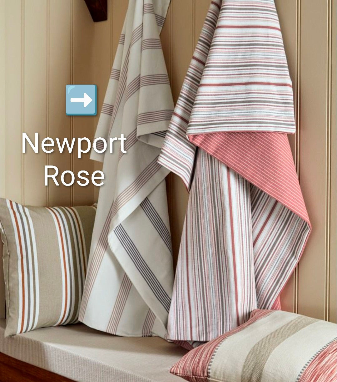Newport by ILIV - Rose Colour - Stripe Fabric