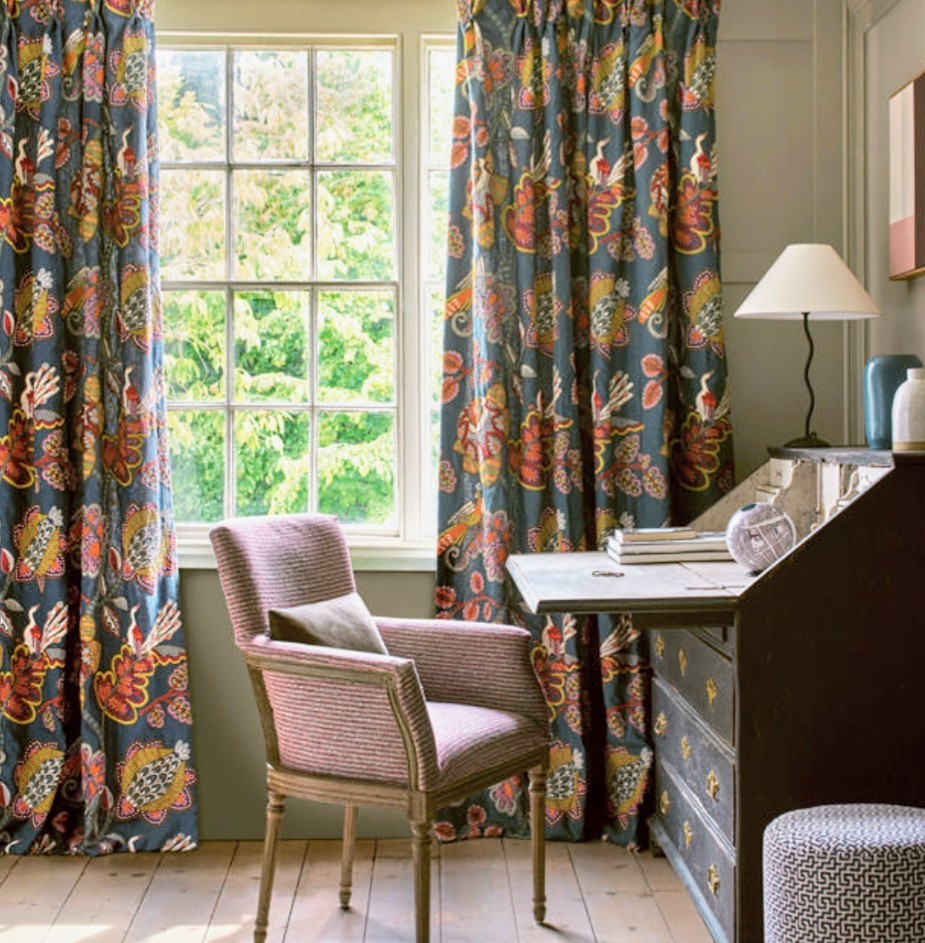 Paradiso by Jane Churchill - 1.6m Remnant - Embroidered Fabric