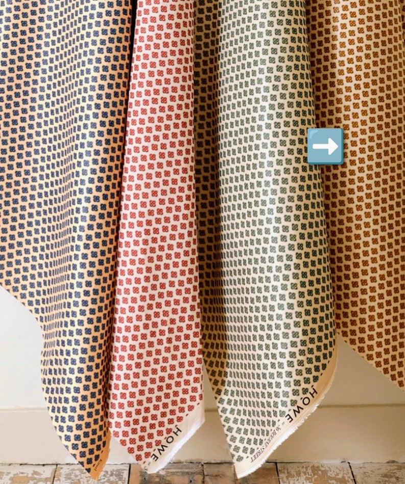 Knurl Linen by Howe at 36 Bourne Street - Rust Colourway - 2 Small Remnants