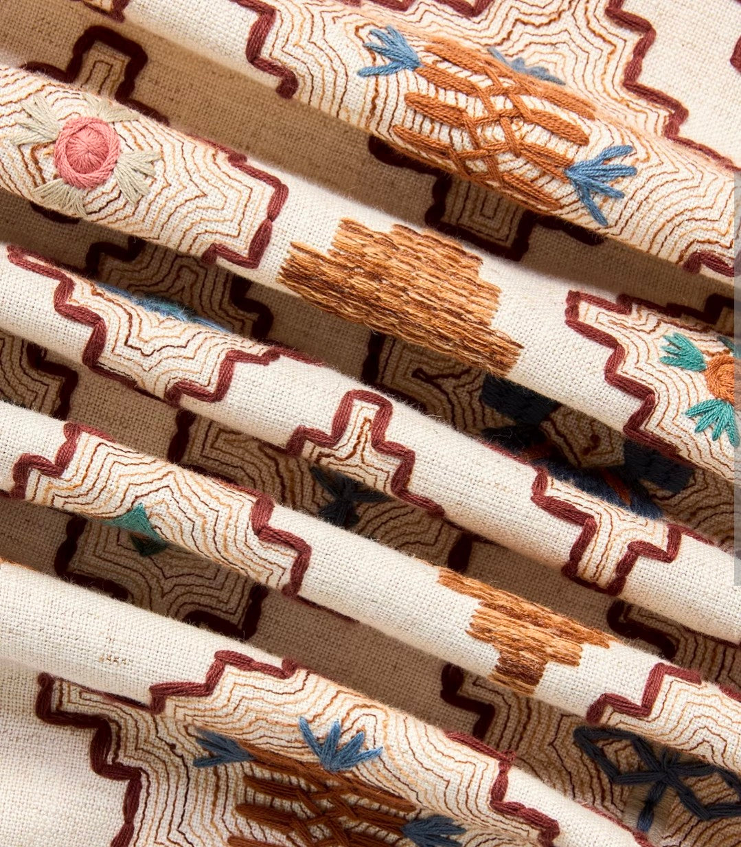 Chika by John Lewis - Embroidered Fabric - 2.6m Remnant