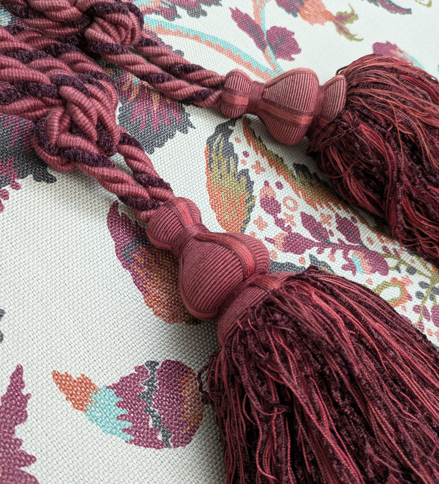 Plum Colour Tiebacks / Curtain Tiebacks / Tassel Tiebacks