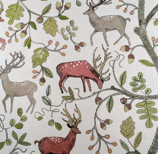 Discontinued Voyage Maison Stags / Deer Fabric - 1.65m Remnant